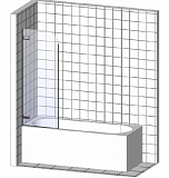 Шторки для ванны Cersanit EASY 140x70 одинарный