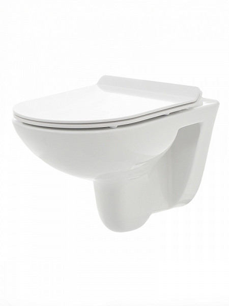 AQM2008 Унитаз подвесной AQUAme с сиденьем SoftClose, технология смыва Rimless. 530x355x360