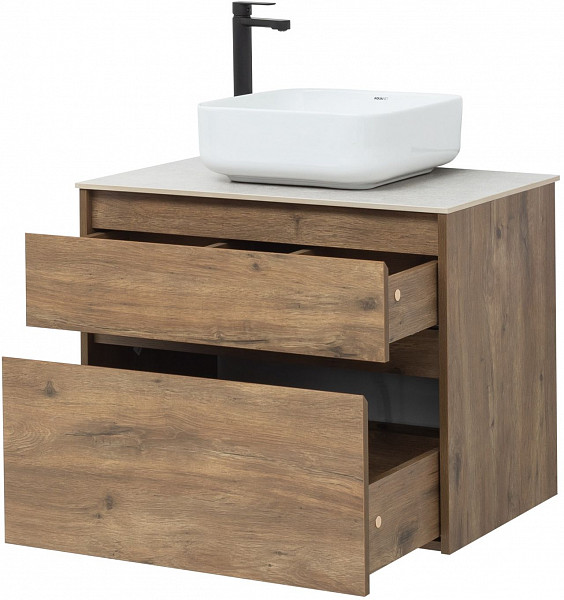 Тумба под раковину Aquanet Nova Lite 75 дуб рустикальный (2 ящика) 00249515