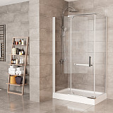 Душевое ограждение Mirsant без поддона Arena Square 90 квадратная, прозрачное стекло 900Х900Х2000 ММ 