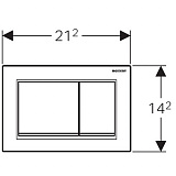 Клавиша смыва Geberit Omega 30 115.080.KN.1 хром матовый, хром глянец