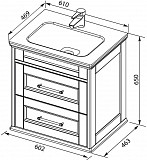 Раковина-столешница Aquanet Бостон 60 НФ-00017870