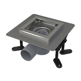 Сливной трап AlcaPlast APV130 из нержавеющей стали 130x130 мм