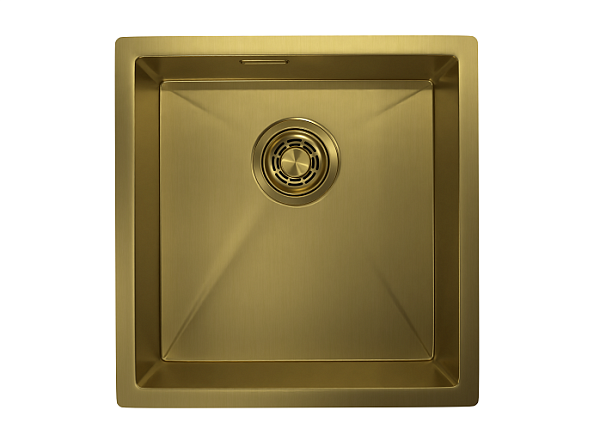 4445U, ЗОЛОТО САТИН, стальная кухонная мойка