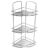 Полка трехъярусная угловая, проволока стальная, 11, Milardo, 111WC30M44