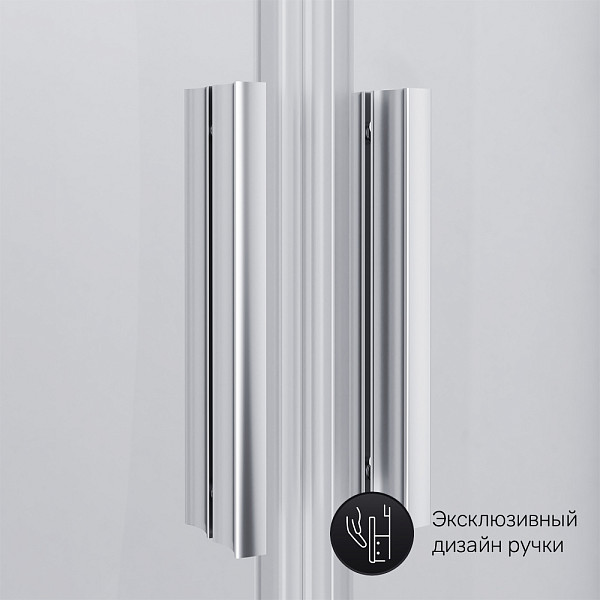 W90G-401A090WT Gem Deep душевое ограждение 90х90,стекло прозрачное,профиль мат. серебро,без поддона