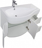 Тумба с раковиной Aquanet Сопрано 95 L белый (2 дверцы 2 ящика) 00212998