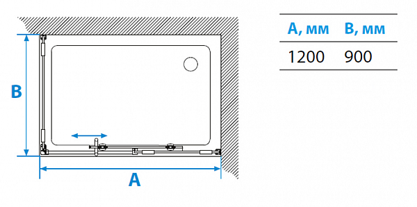 Душевое ограждение Aquaton Ritsa прямоугольное R 120х90х200 1AX004SSXX000