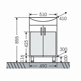 Тумба под раковину Сити 50 Санта 201068