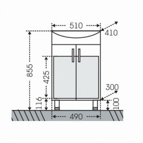Тумба под раковину Сити 50 Санта 201068