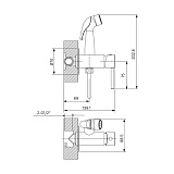 Встраиваемый смеситель с гигиеническим душем, черный матовый, Tidy, Milardo, 001BLR0M08