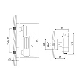 Смеситель для ванны, Slide, IDDIS, SLISB00i02WA