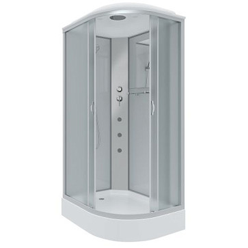 Душ.каб. NG-3312-14LG (1200х800х2150) низкий поддон(13см) стекло МАТОВОЕ 3 места
