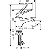 Смеситель для раковины Hansgrohe Novus 71020000