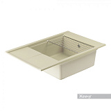 Мойка для кухни Aquaton Делия 78 прямоугольная с крылом жемчуг 1A715132DE240