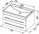 Раковина Aquanet Нота 75 00281221