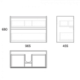 Пенал Malaren  180*40, белый