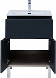 Тумба под раковину Aquanet Алвита New 60 1 ящик, 2 дверцы, антрацит 00277547