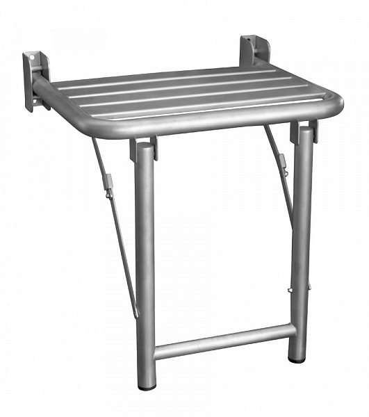 Сиденье для душа с двумя ножками для дополнительной опоры из нержавеющей стали матовой, шт