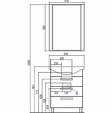 Тумба под раковину Акватон Ария 59 см 1A123401AA950