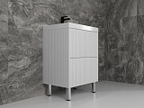 Тумба с раковиной Style Line Стокгольм 60 напольная белый софт