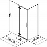 Душевой уголок Aquanet Logic RC1000 AE32-S-100x80U-CT 1000x800, прозрачное стекло AE32-S-100x80U-CT