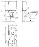 Унитаз-компакт Cersanit TRENTO TR S-KO-TR011-3/6-PL-w с микролифтом
