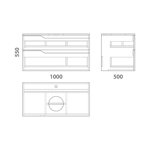 Тумба Hella Cristal 100, белый лак