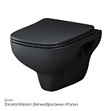 C85A1700MBSC X-Joy S подвесной унитаз FlashClean с сиденьем микролифт, черн мат