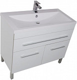 Тумба под раковину Aquanet Верона 100 белый (напольная 1 ящик 2 дверцы) 00182710