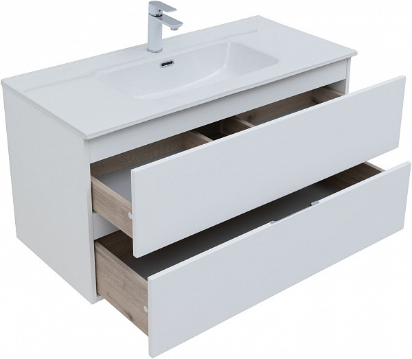 Мебель для ванной Aquanet Алвита New 100 2 ящика, белый матовый 00274205