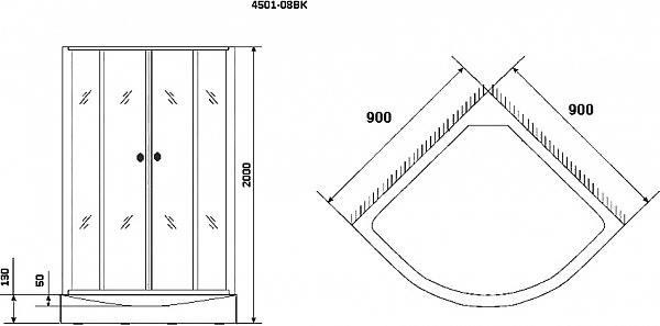 Душевая кабина Niagara Eco   NG-4501-14BK