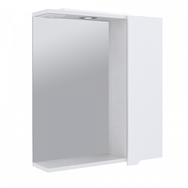 Зеркало со шкафчиком  АГАТА 50 с подсветкой Правое