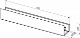 Полка Aquanet Магнум 70x12 белая матовая, с крючками 00302233