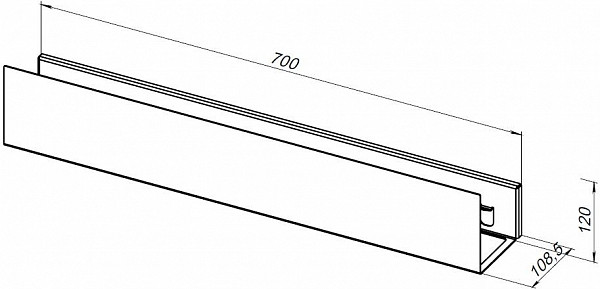 Полка Aquanet Магнум 70x12 белая матовая, с крючками 00302233