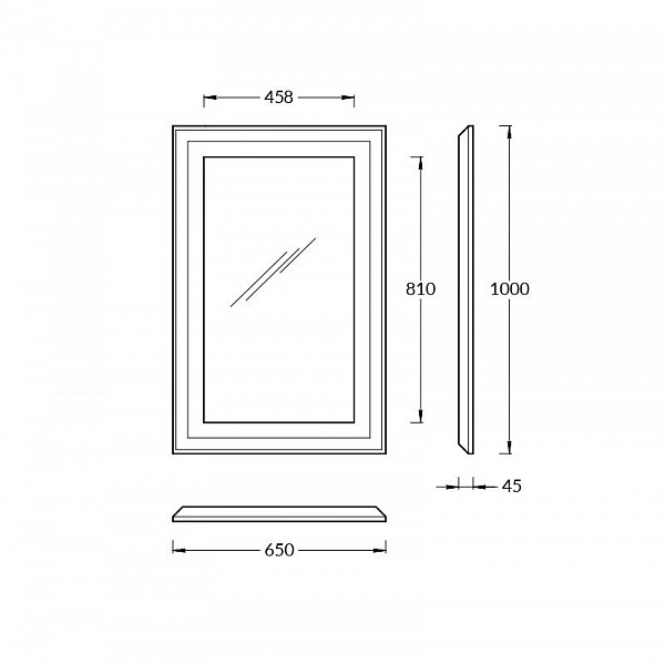 Зеркало Kerama Marazzi Plaza 65 см PL.C.mi.65\CAP