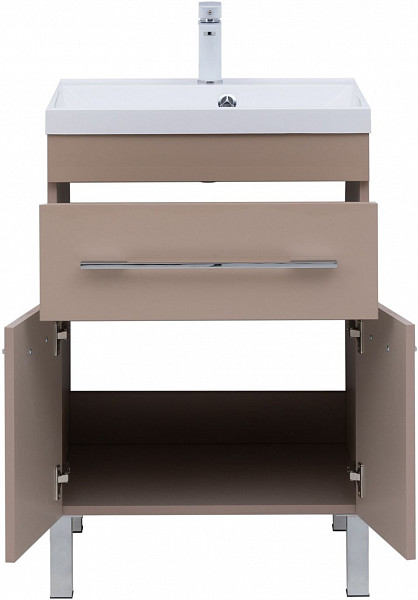 Тумба под раковину Aquanet Верона 60 капучино (1 ящик, 2 дверцы) 00304534