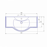 Мебельная раковина Классик 105