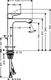 Смеситель для раковины Hansgrohe Metris 31183000