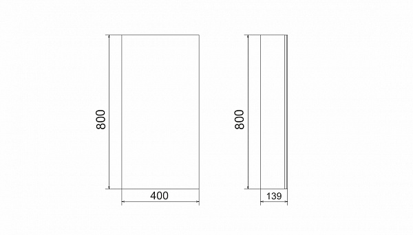 Зеркало-шкаф Velvex Klaufs 40 белое zsKLA.40-216
