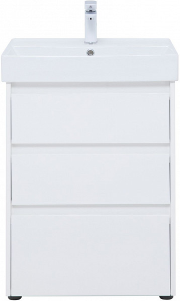 Тумба под раковину Aquanet Nova Lite 60 белый глянец (3 ящика) 00302469