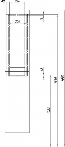 Шкаф-пенал для ванной Aquanet Nova 35 дуб рошелье 00242259