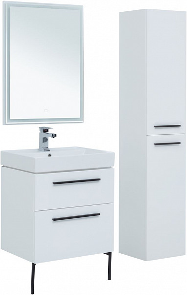 Тумба под раковину Aquanet Nova 60 белый (2 ящика) 00242279