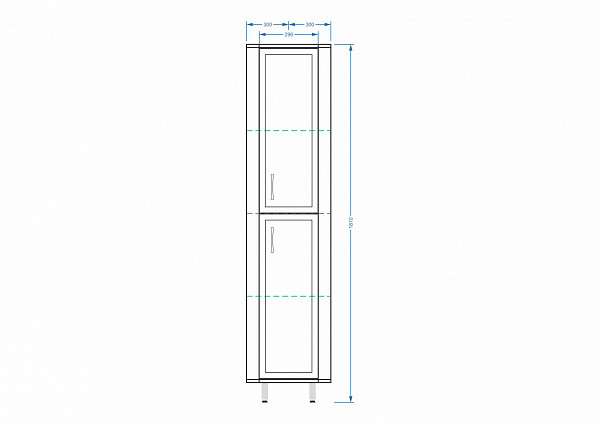 Шкаф-пенал угловой "Концепт 30"