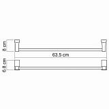 Держатель полотенец одинарный Wasserkraft Leine K-5030