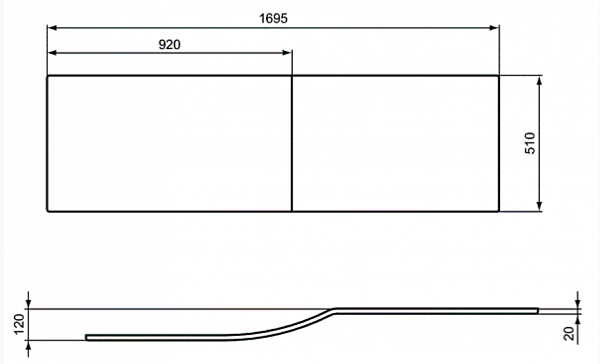 Фронтальная панель Ideal Standard CONNECT AIR E108401