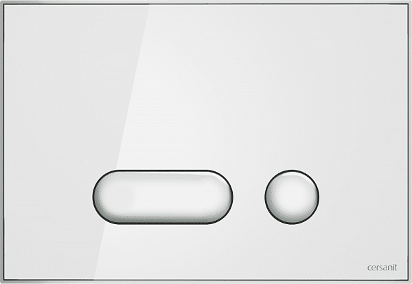 Клавиша INTERA для инсталляций Cersanit LINK PRO/VECTOR/LINK/HI-TEC стекло белый P-BU-INT/Whg/Gl