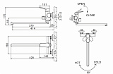 Комплект смесителей для ванной комнаты Bravat Eler 2 в 1 F00449CP