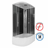 Душ.каб. NG-7510-14R BLACK (1200х800х2150) высокий поддон(40см) стекло МОЗАИКА 4 места