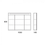 Зеркальный шкаф Lagerta 105 с LED подсветкой